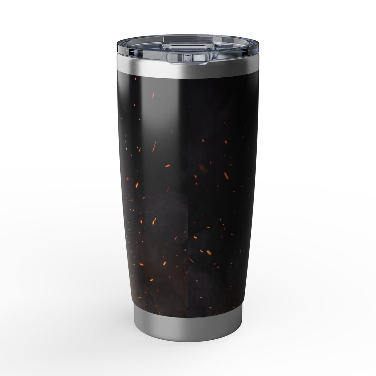 German Shepherd Personalized Tumbler | Charcoal Ember Art — 20 oz Stainless Travel Mug