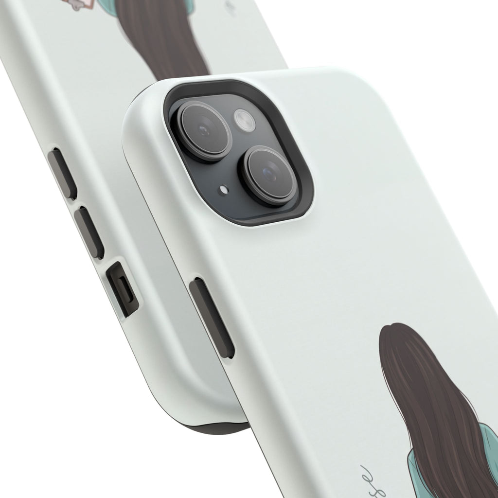 Nurse Illustration Phone Case — Impact-Resistant Wireless Charging Cover