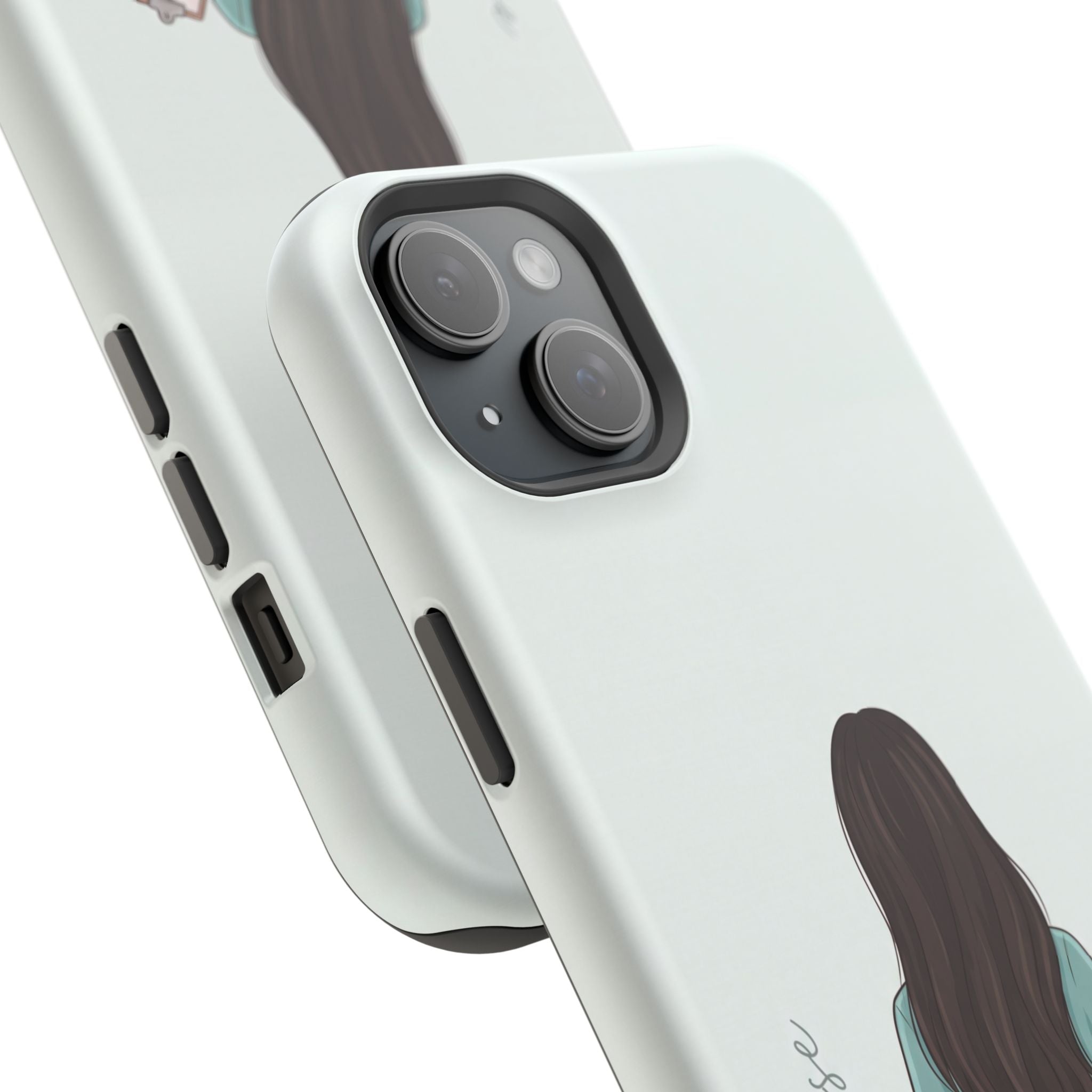 Nurse Illustration Phone Case — Impact-Resistant Wireless Charging Cover