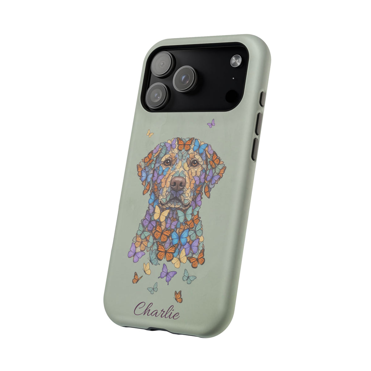 Personalized Butterfly Labrador Phone Case — Tough Magnetic Case with Wireless Charging