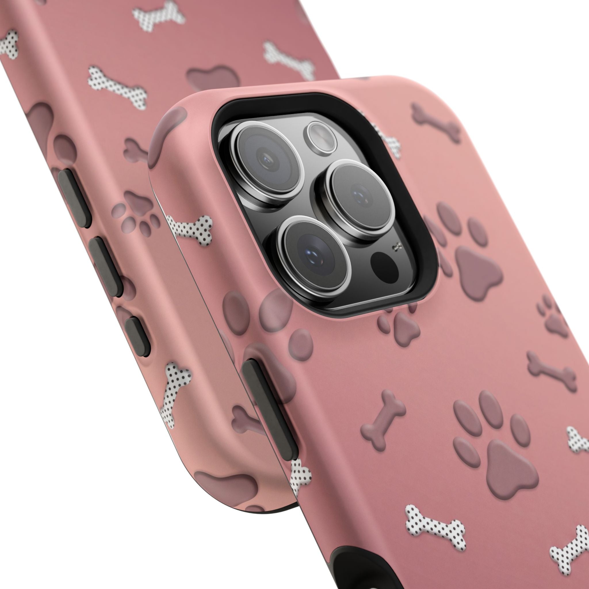 Paws & Bones Phone Case — Impact-Resistant Wireless Charging Cover