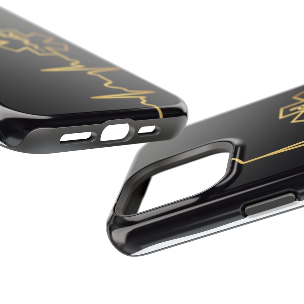 Paramedic/EMT Heartbeat Line Phone Case — Magnetic Wireless Charging Cover