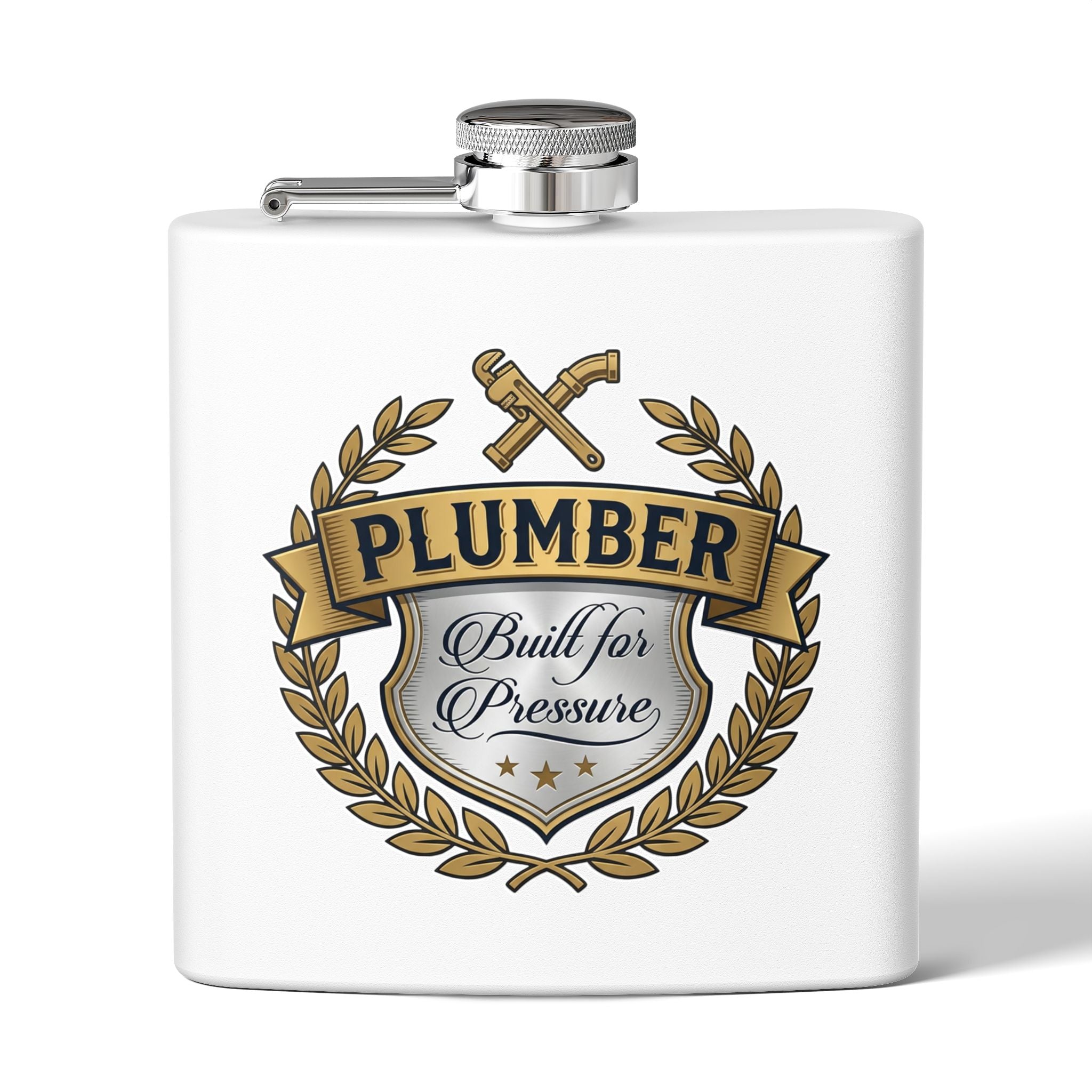 Flask — "Built for Pressure" 6oz Stainless Steel Hip Flask