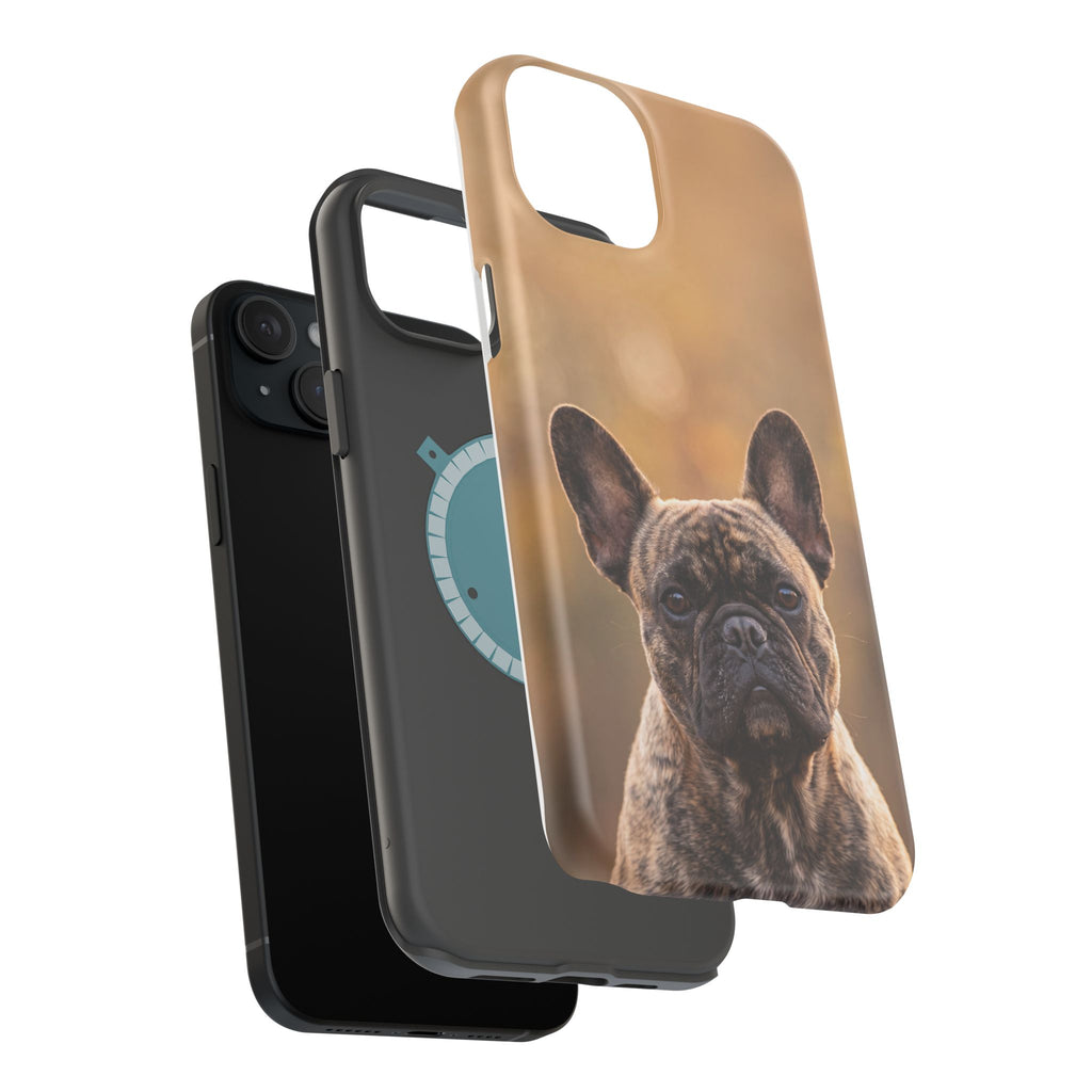 Brindle French Bulldog Phone Case — Impact-Resistant Wireless Charging Cover