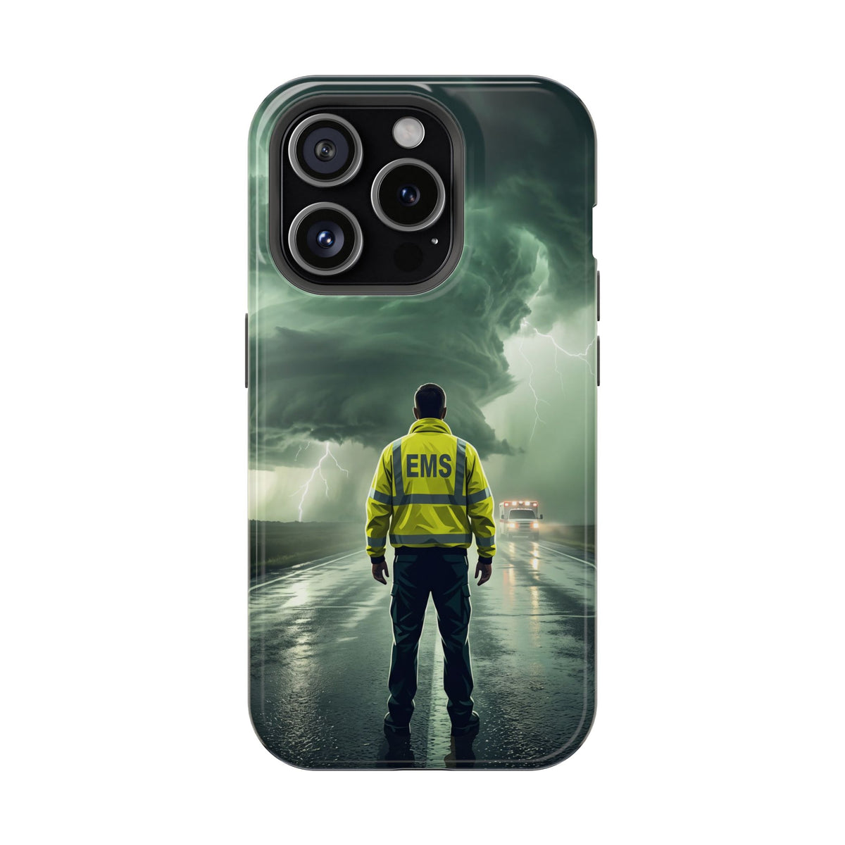 EMS Green Storm Phone Case — Magnetic Wireless Charging Cover