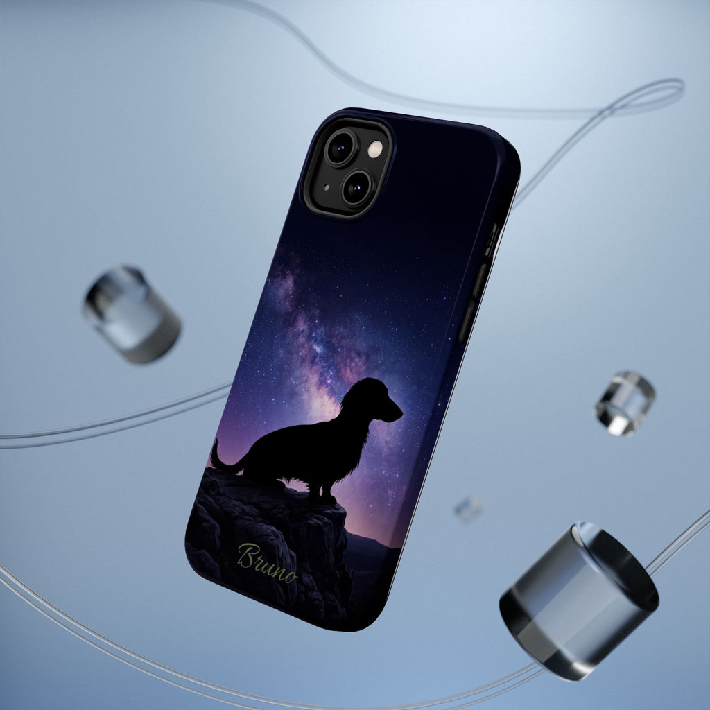 Personalized Dachshund Starry Night Phone Case — Wireless Charging Cover