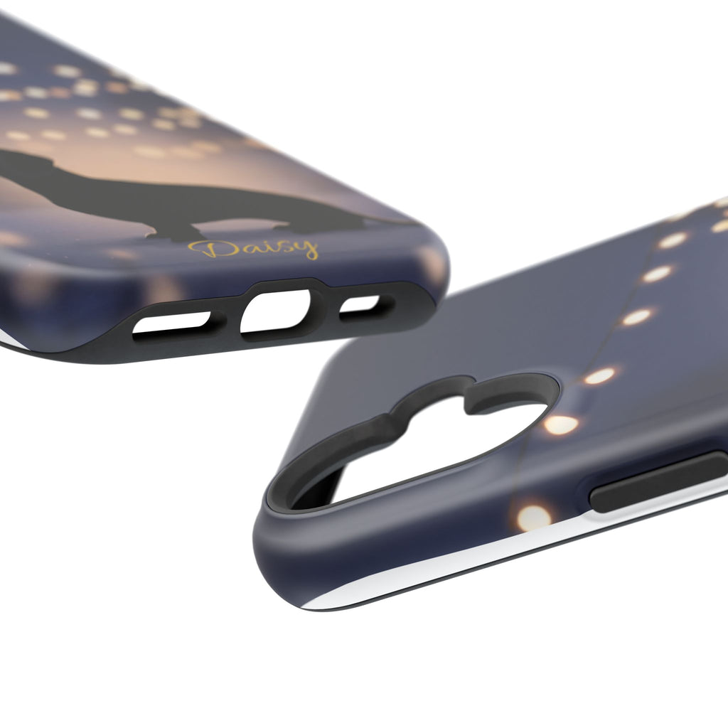Personalized Dachshund Fairy Lights Phone Case — Wireless Charging Cover