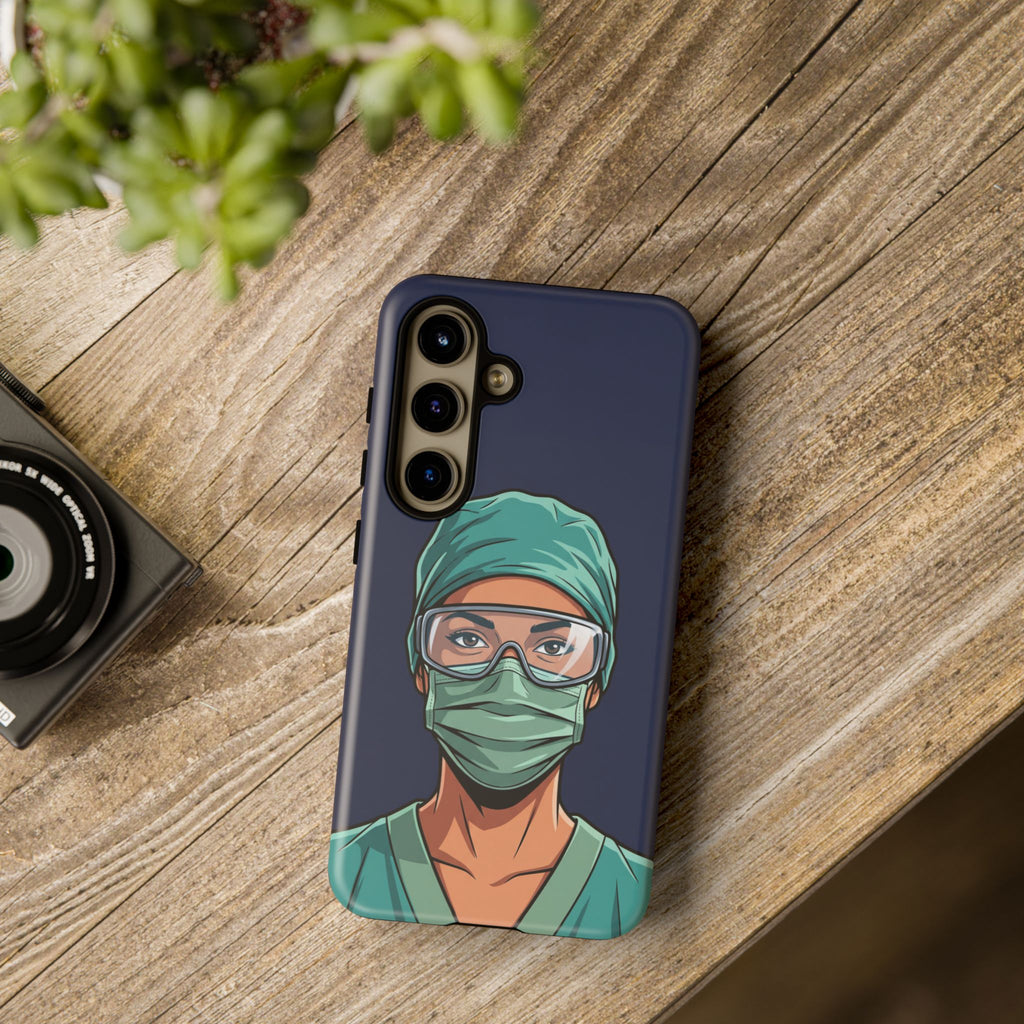 Nurse Illustrated Portrait Phone Case | iPhone & Samsung