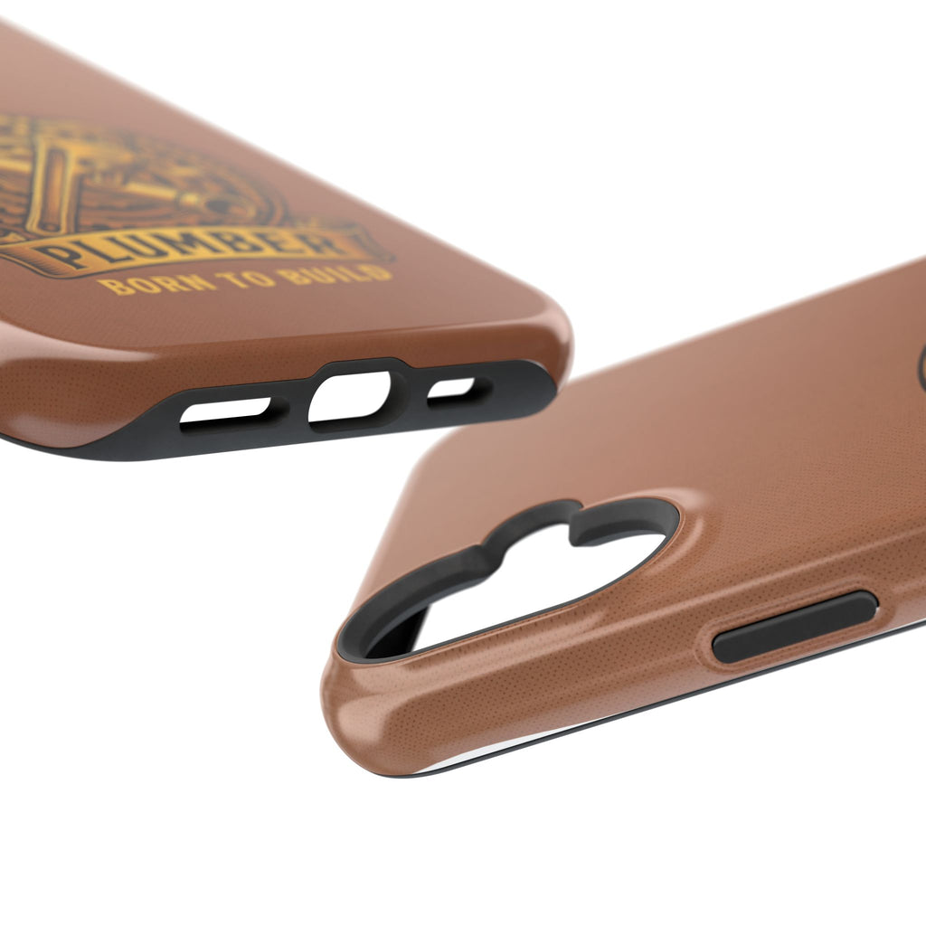 Plumber Born to Build Phone Case — Badge Wireless Charging Cover