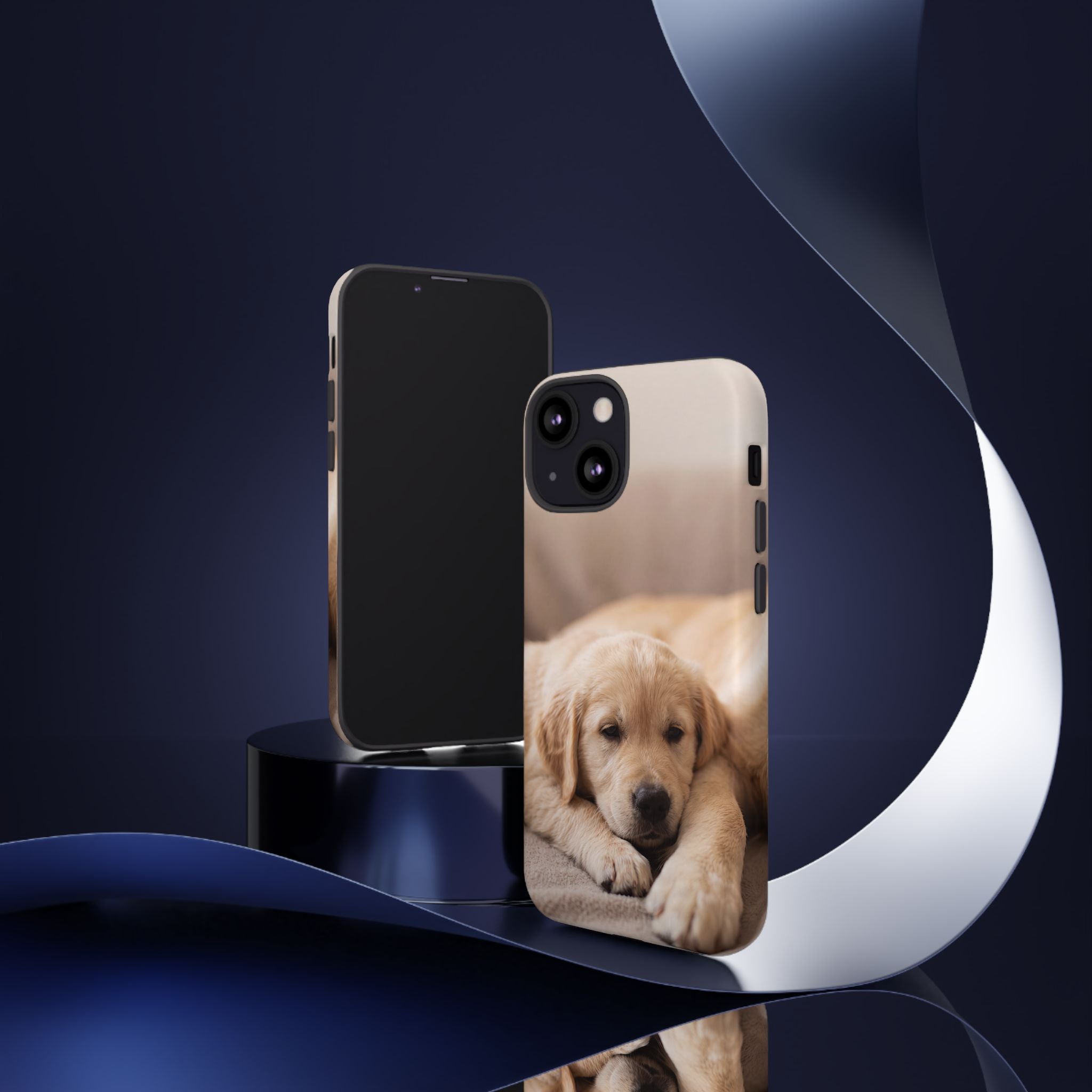 Sleepy Golden Retriever Puppy Phone Case | Cozy Cuddly Puppy Portrait | Samsung & iPhone