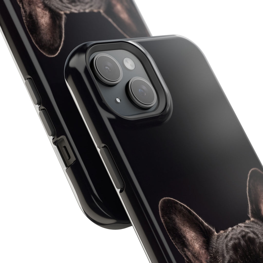 Black French Bulldog Phone Case — Impact-Resistant Wireless Charging Cover