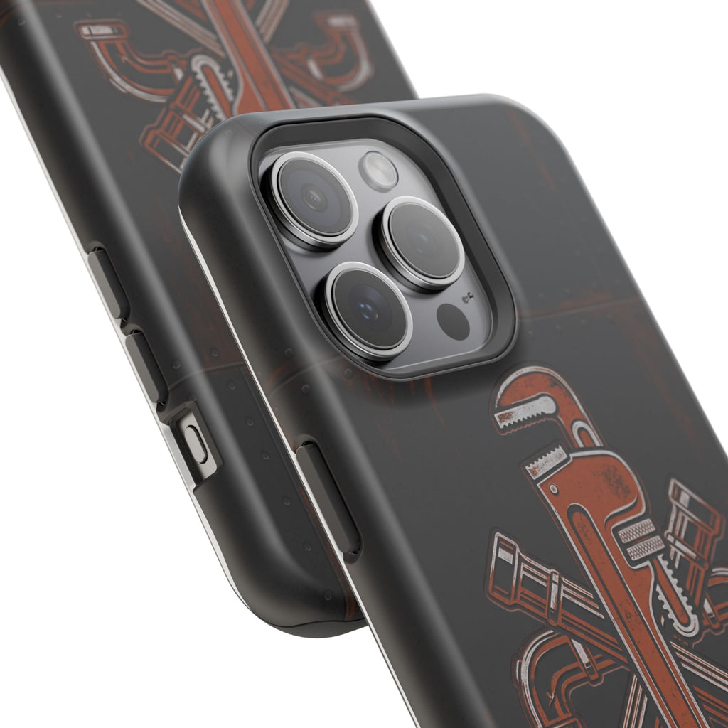 Tough By Trade Phone Case — Crossed Wrenches Wireless Charging Cover