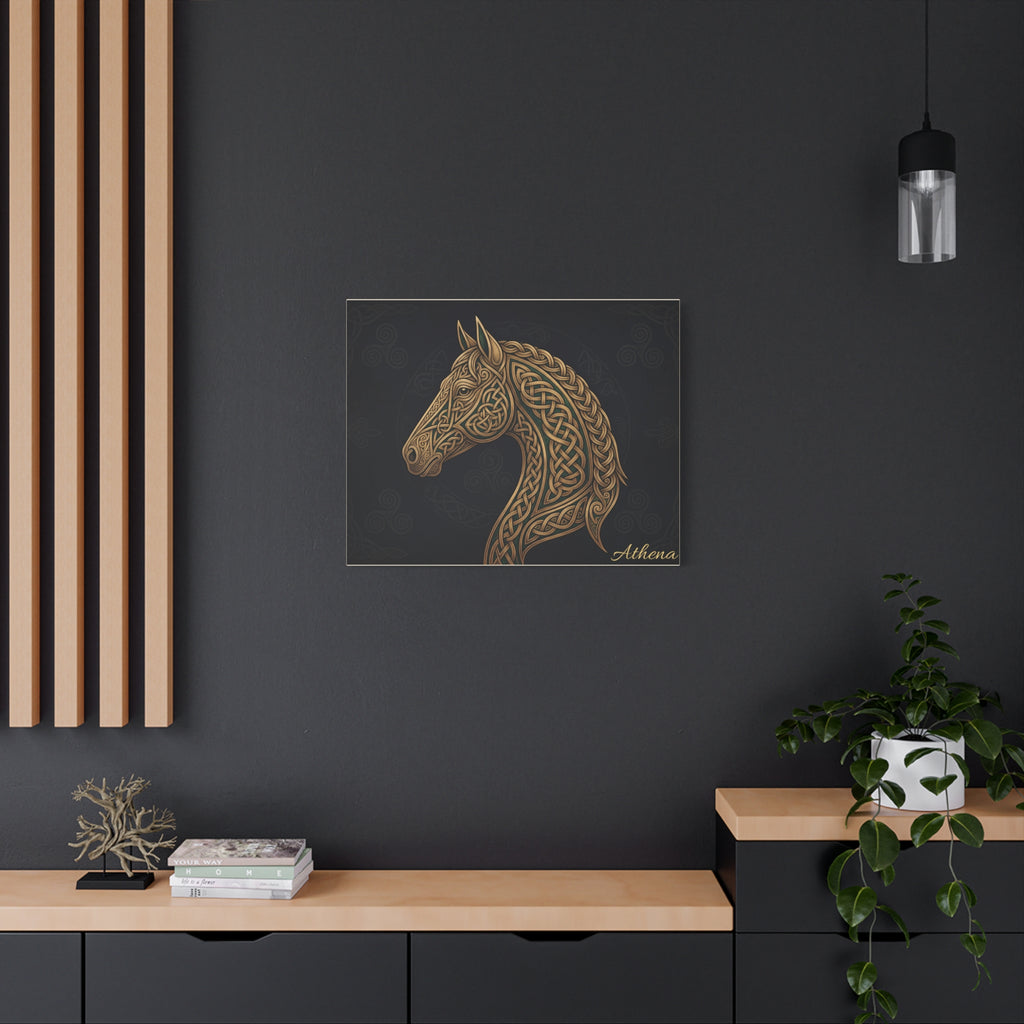 Horse Personalized Canvas | Celtic Knotwork Horse Wall Art