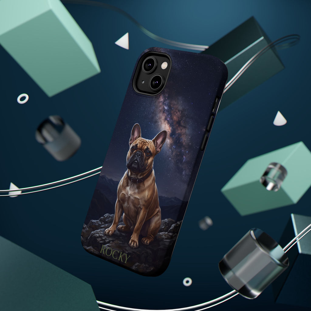Personalized French Bulldog Starry Night Sky Phone Case — Wireless Charging Cover