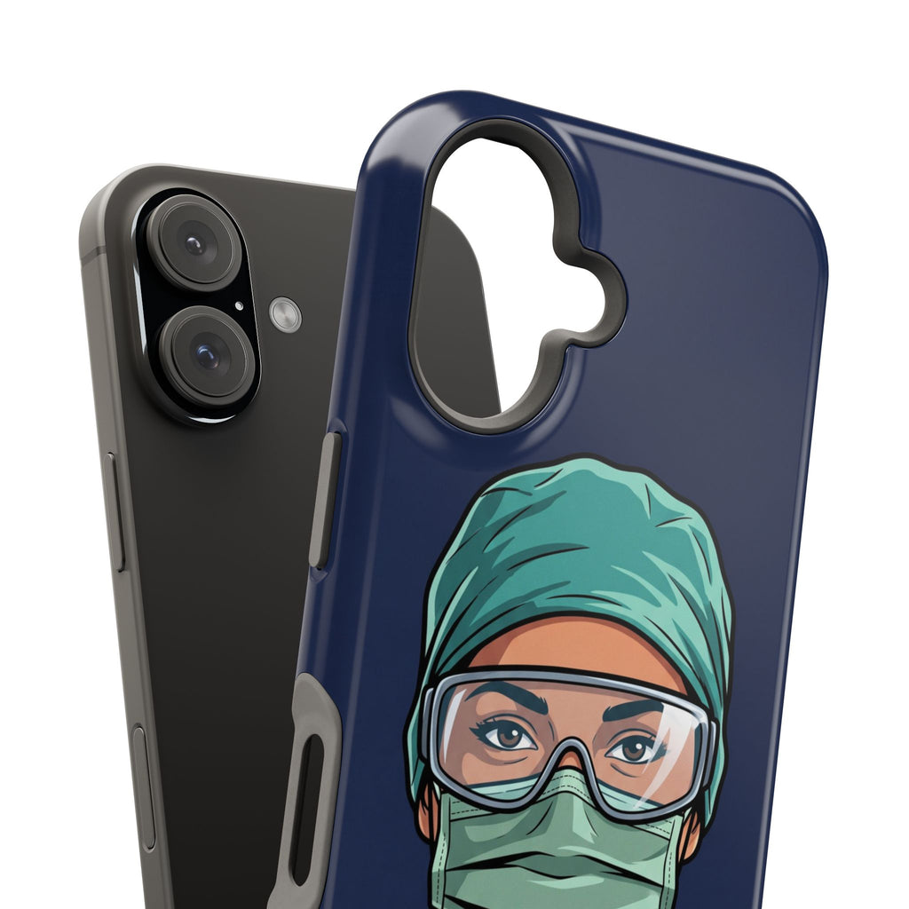 Bold Nurse Portrait Phone Case — Magnetic Wireless Charging Cover