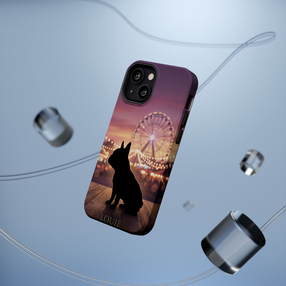 Personalized French Bulldog Carnival Nights Phone Case — Wireless Charging Cover