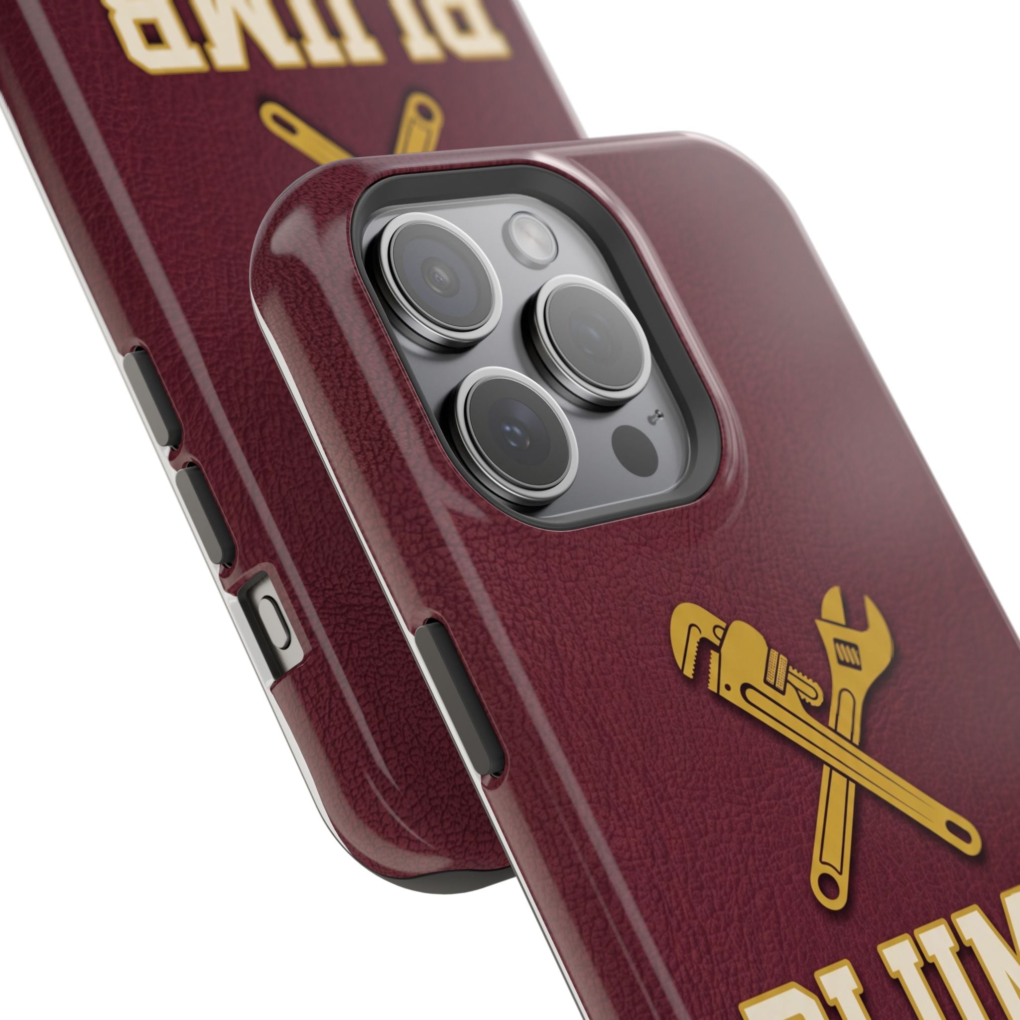 Plumb. Proud. Phone Case — Crossed Wrenches Wireless Charging Cover