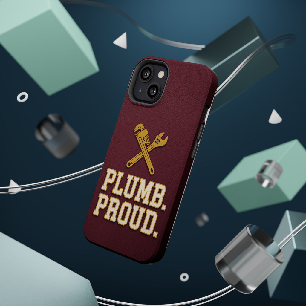 Plumb. Proud. Phone Case — Crossed Wrenches Wireless Charging Cover
