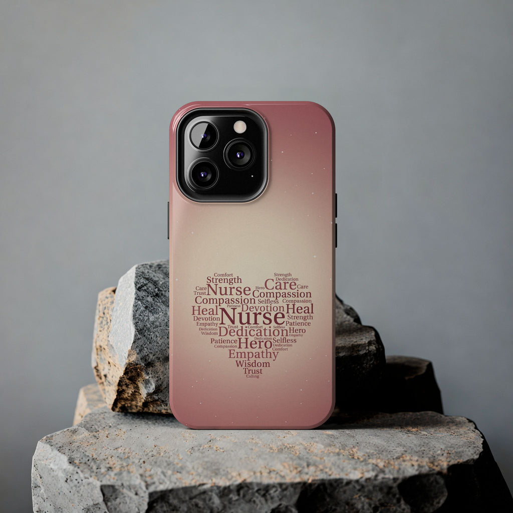 Nurse Heart Word Cloud Phone Case | iPhone & Samsung Galaxy series