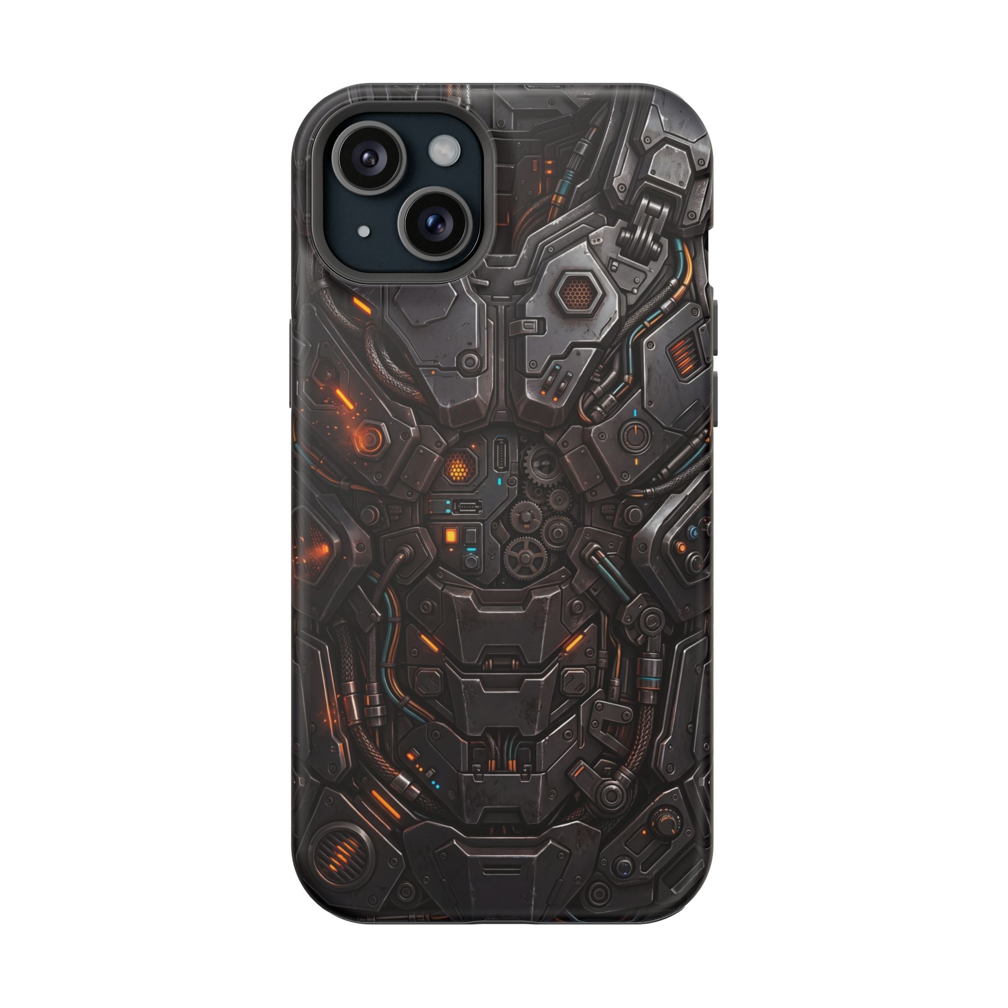 Mech Armor Phone Case — Industrial Circuit Wireless Charging Cover