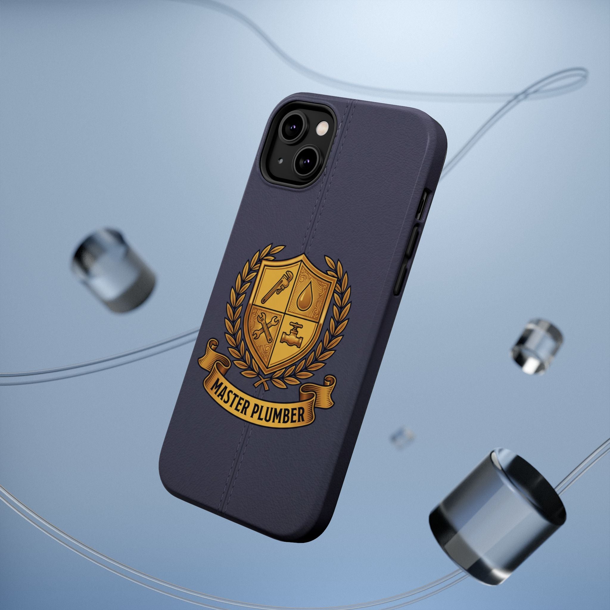 Master Plumber Crest Phone Case — Heraldic Shield Wireless Charging Cover