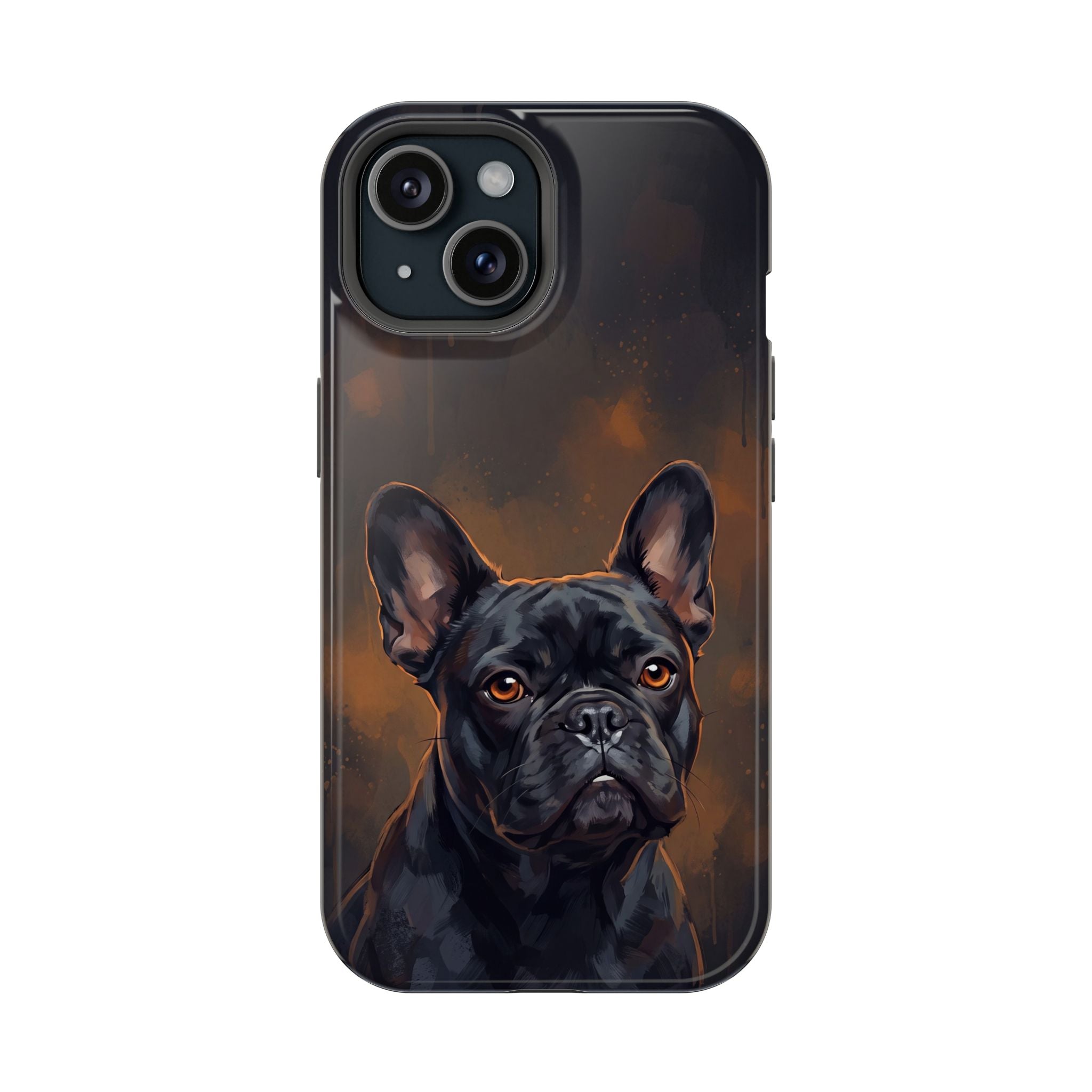 French Bulldog Portrait Phone Case — Impact-Resistant Wireless Charging Cover