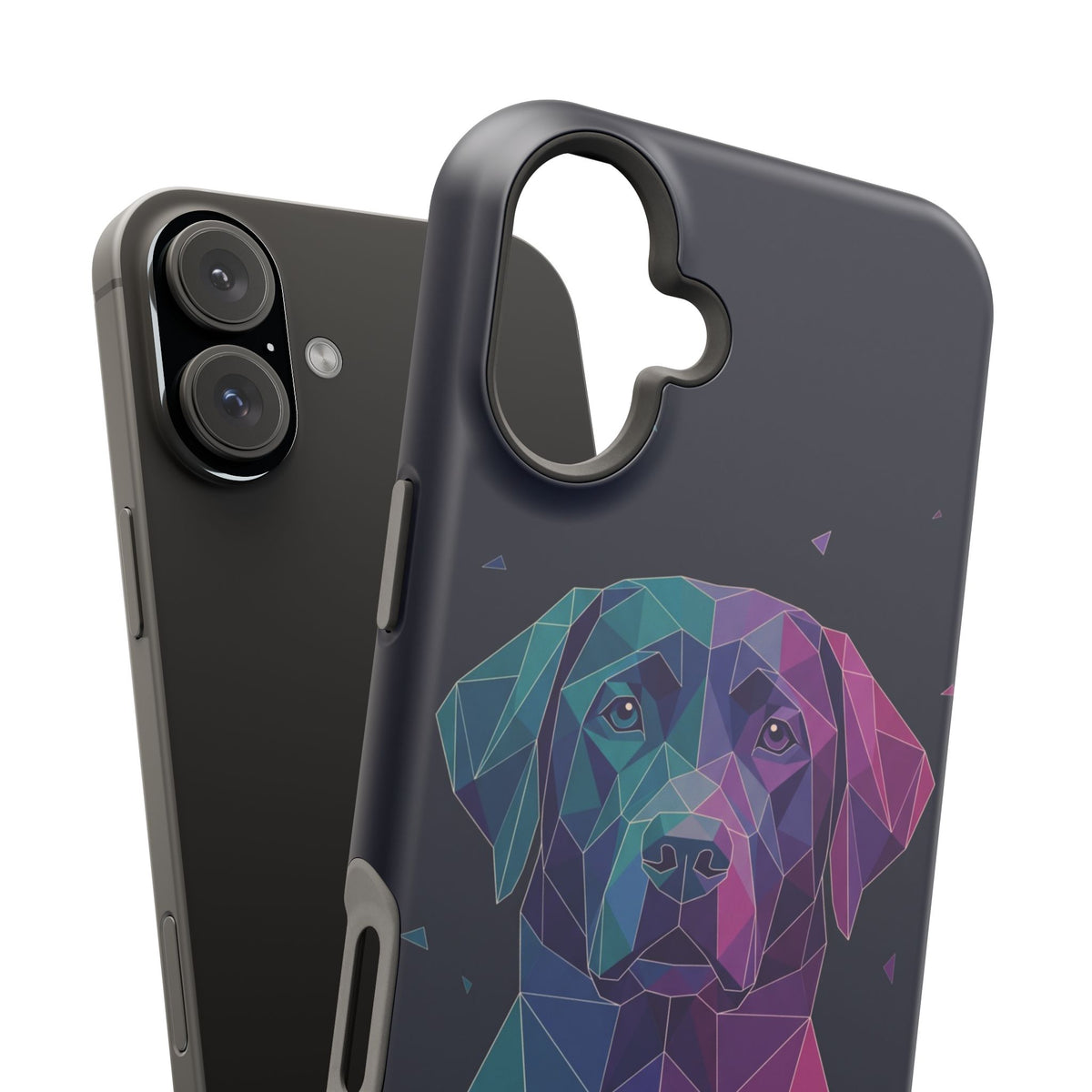 Geometric Labrador Phone Case — Tough Magnetic Case with Wireless Charging