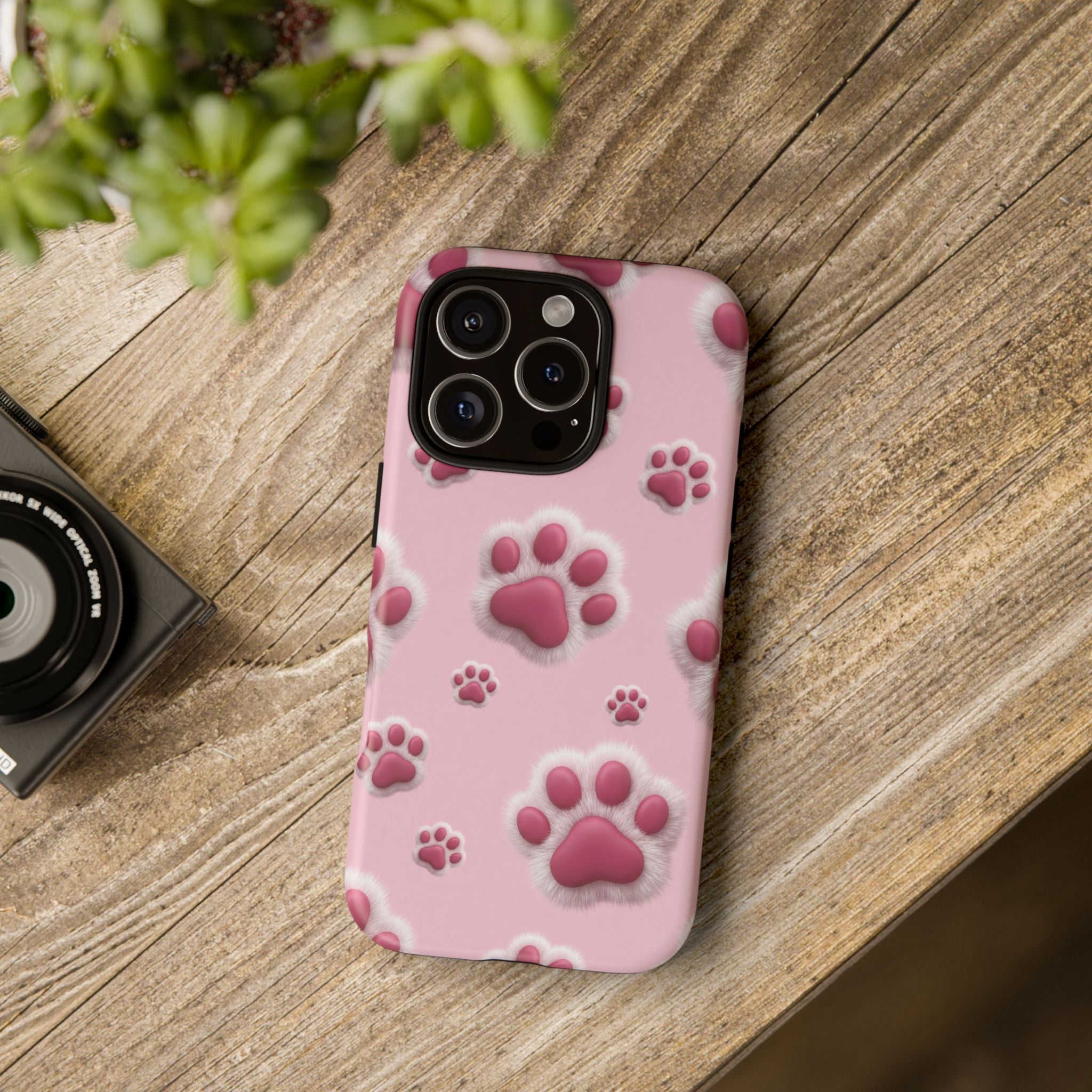 iphone & Samsung - Pink Paws Tough Phone Case — Cute Protective iPhone Cover