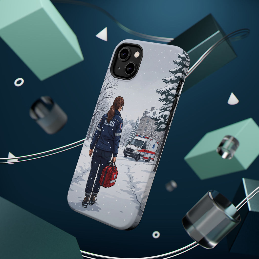 Paramedic/EMT Winter Phone Case — Magnetic Wireless Charging Cover