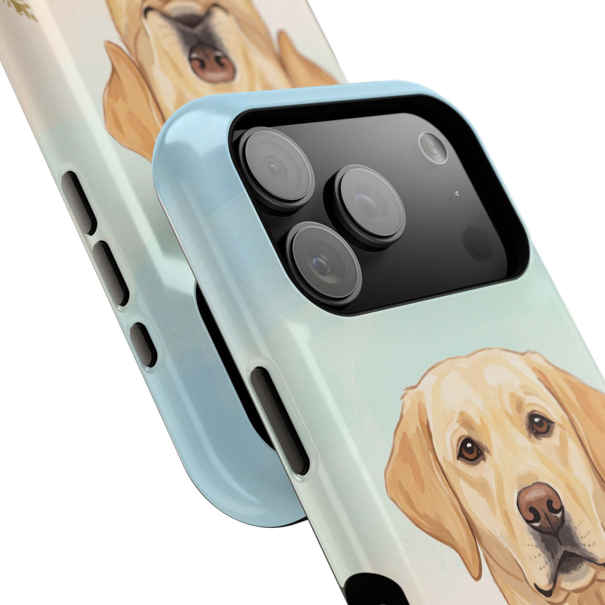 Labrador Wildflower Painting Phone Case — Tough Magnetic Case with Wireless Charging