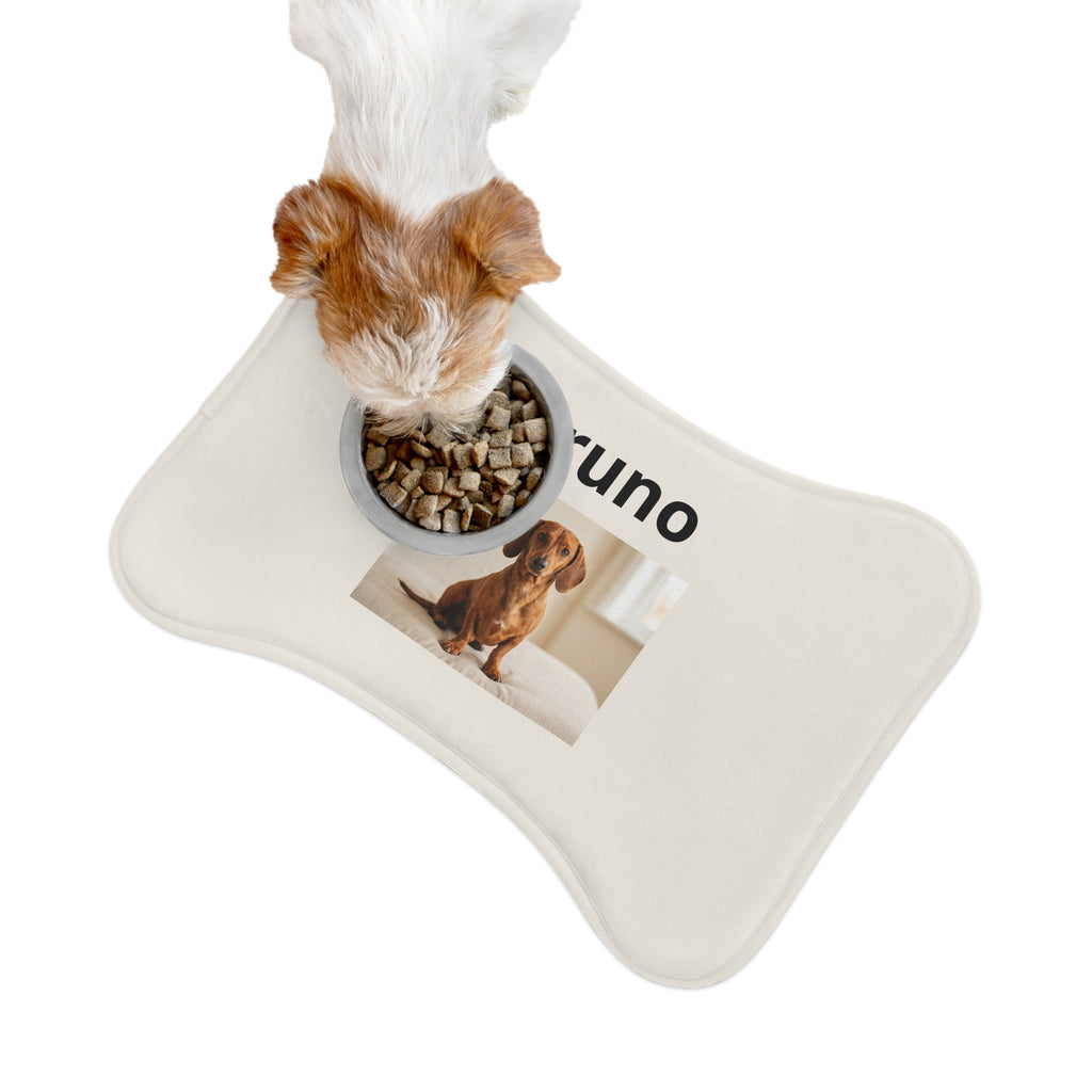 Personalized Dachshund Pet Feeding Mat — Custom Name & Photo Dog Placemat