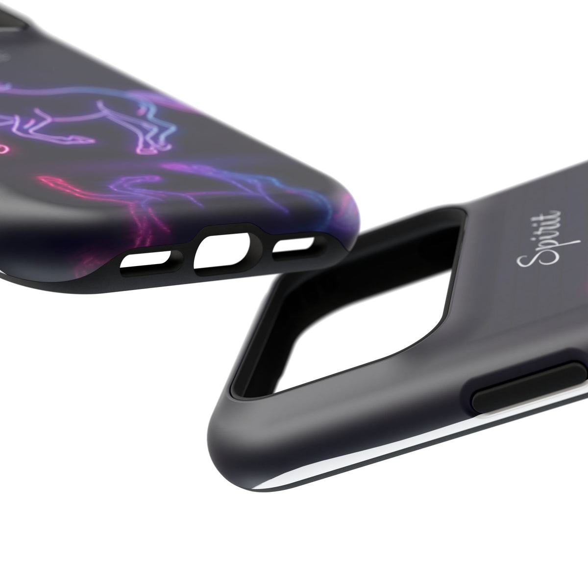 Personalized Neon Glow Horse Phone Case — Tough Magnetic Case with Wireless Charging