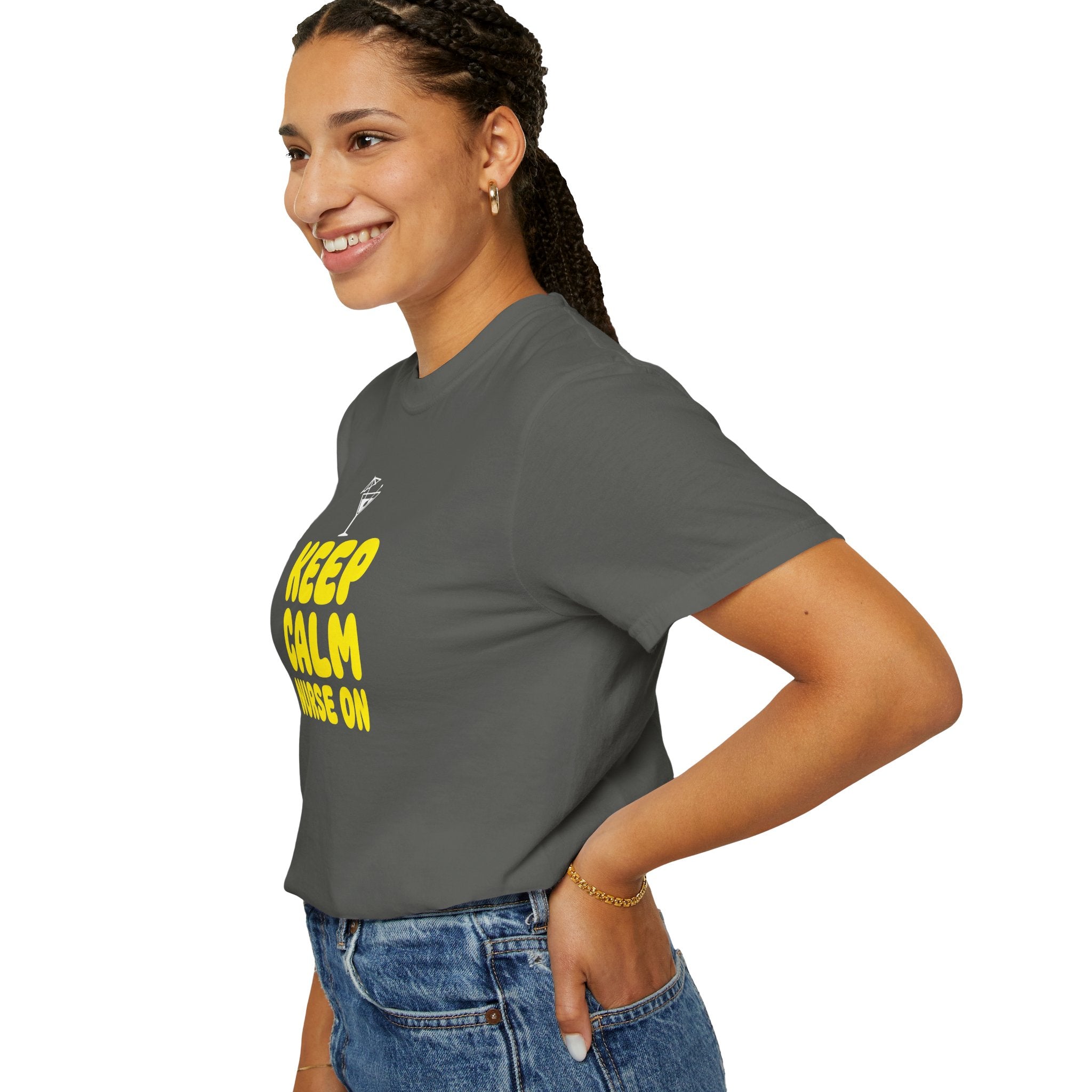 Nurse T-Shirt - "Keep Calm Nurse On" Funny Nursing Quote Unisex Tee, Nurse Appreciation Gift