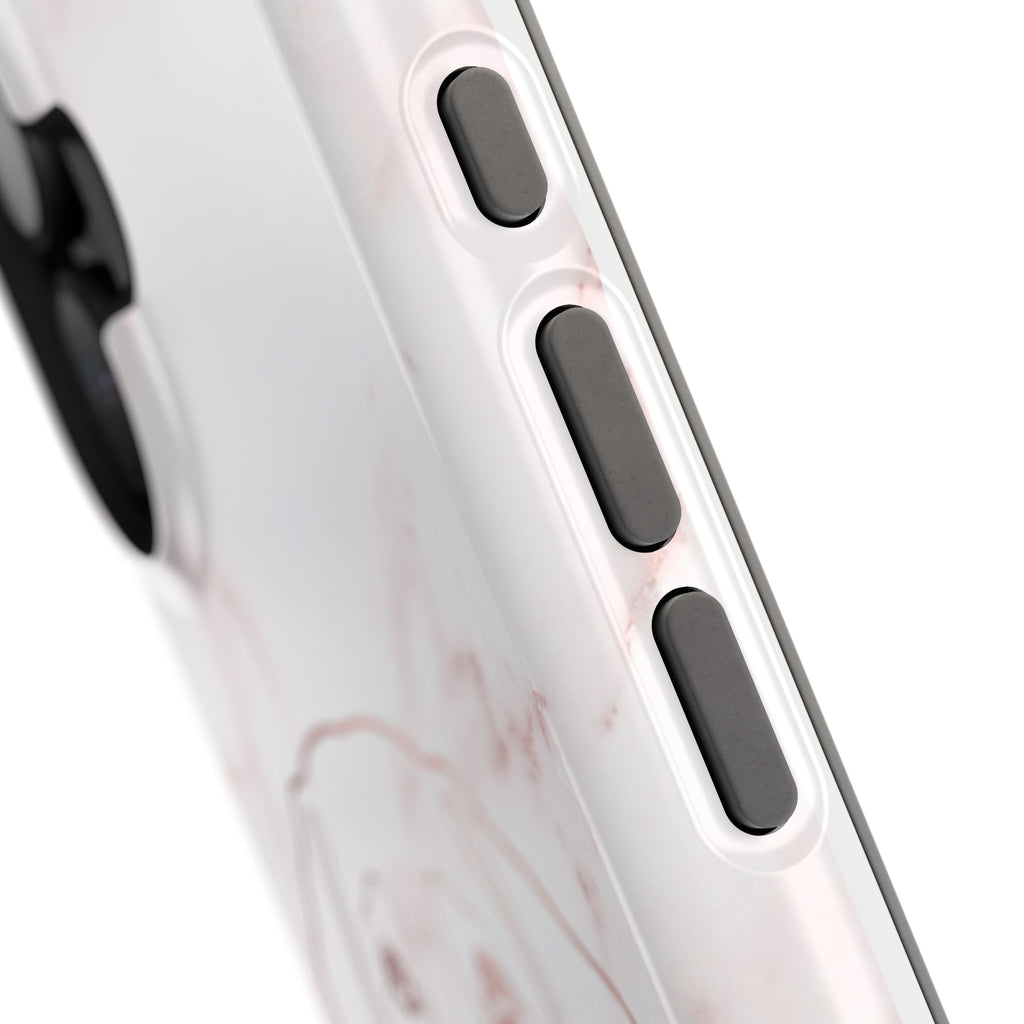 Personalized Rose Gold Marble Labrador Phone Case — Tough Magnetic Case with Wireless Charging