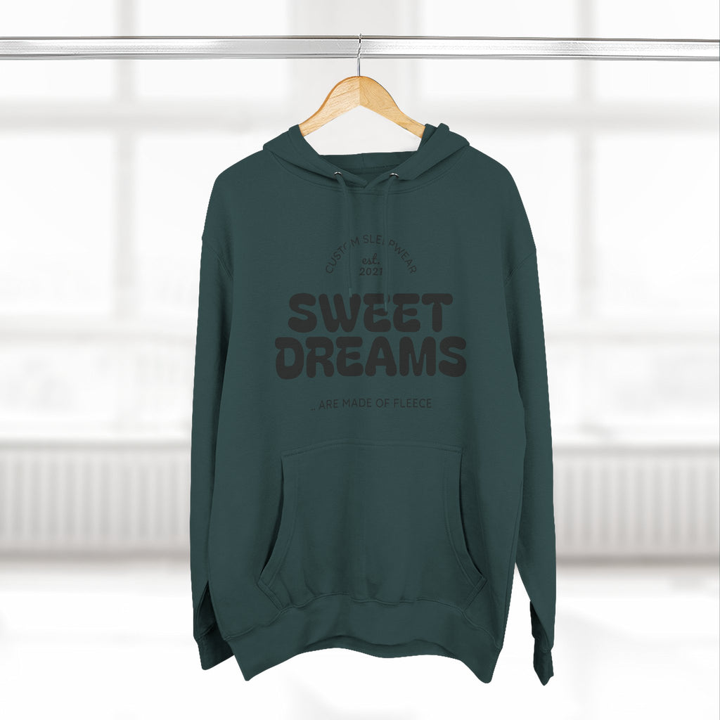 Sweet Dreams Hoodie — Cozy Fleece Pullover with Retro Script