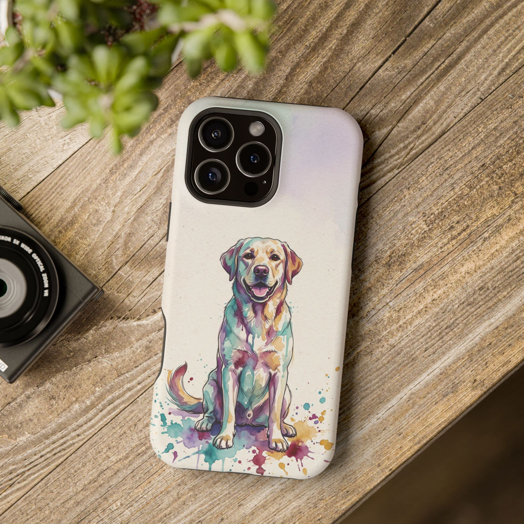 Watercolor Labrador Phone Case — Tough Magnetic Case with Wireless Charging