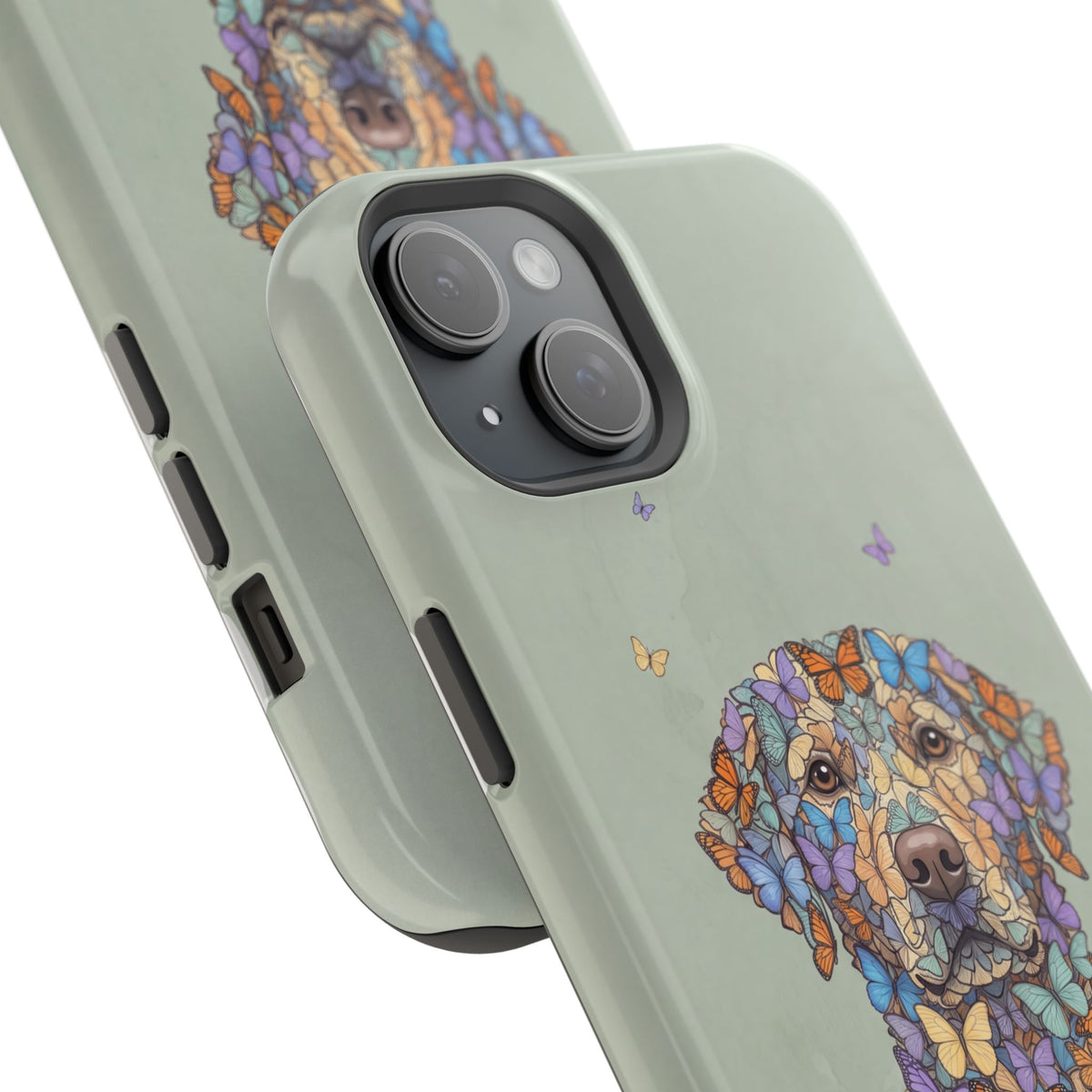 Personalized Butterfly Labrador Phone Case — Tough Magnetic Case with Wireless Charging