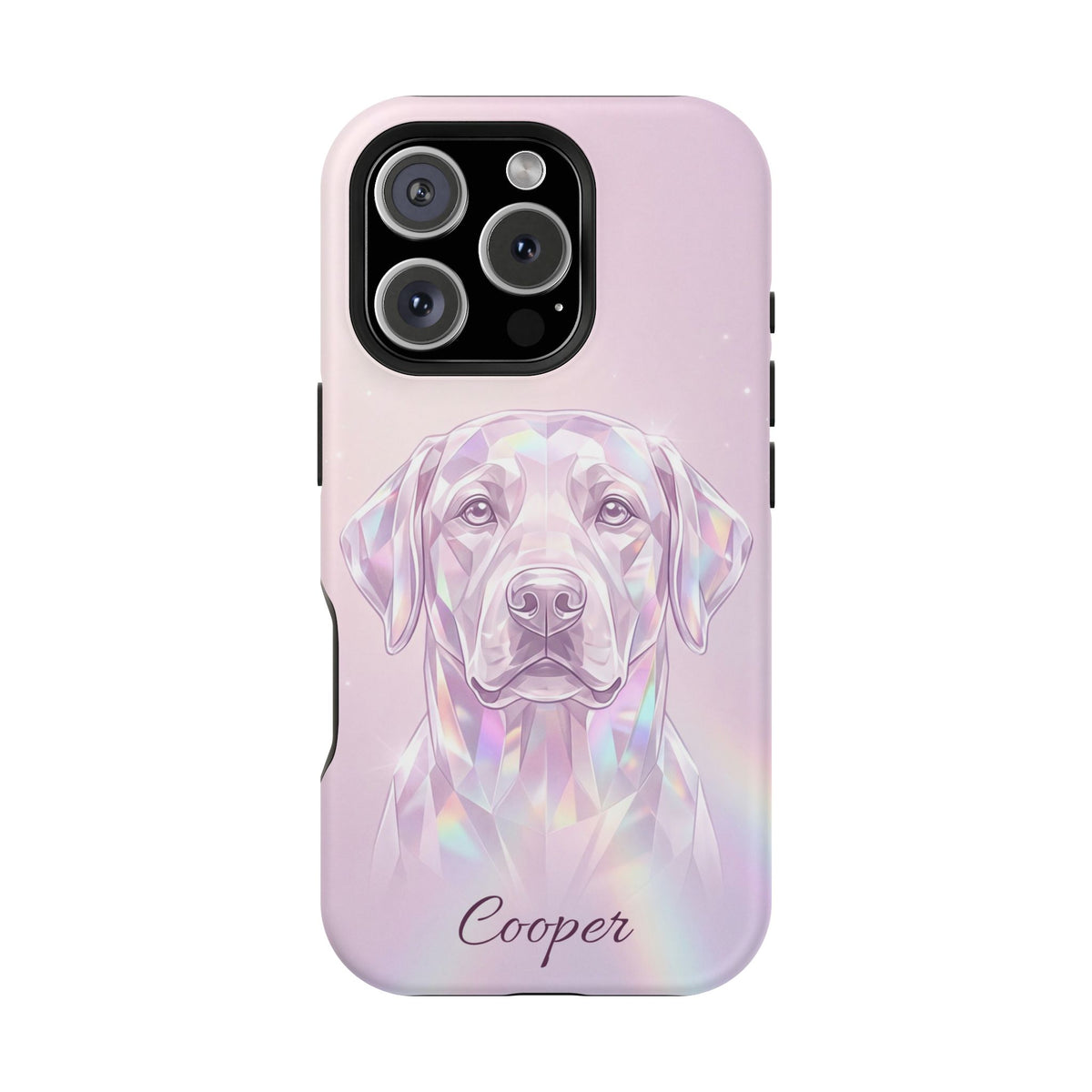 Personalized Crystal Prism Labrador Phone Case — Tough Magnetic Case with Wireless Charging