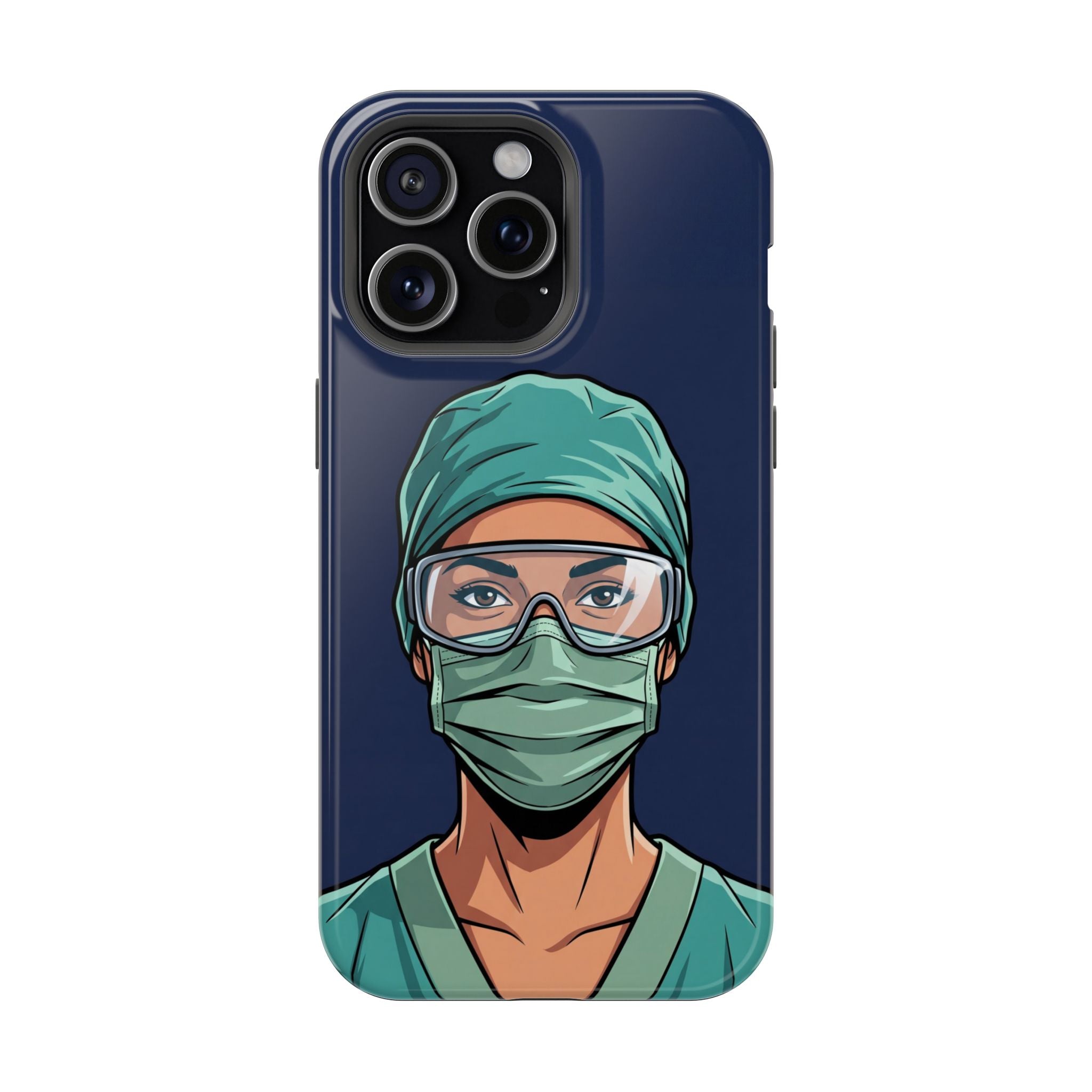 Bold Nurse Portrait Phone Case — Magnetic Wireless Charging Cover
