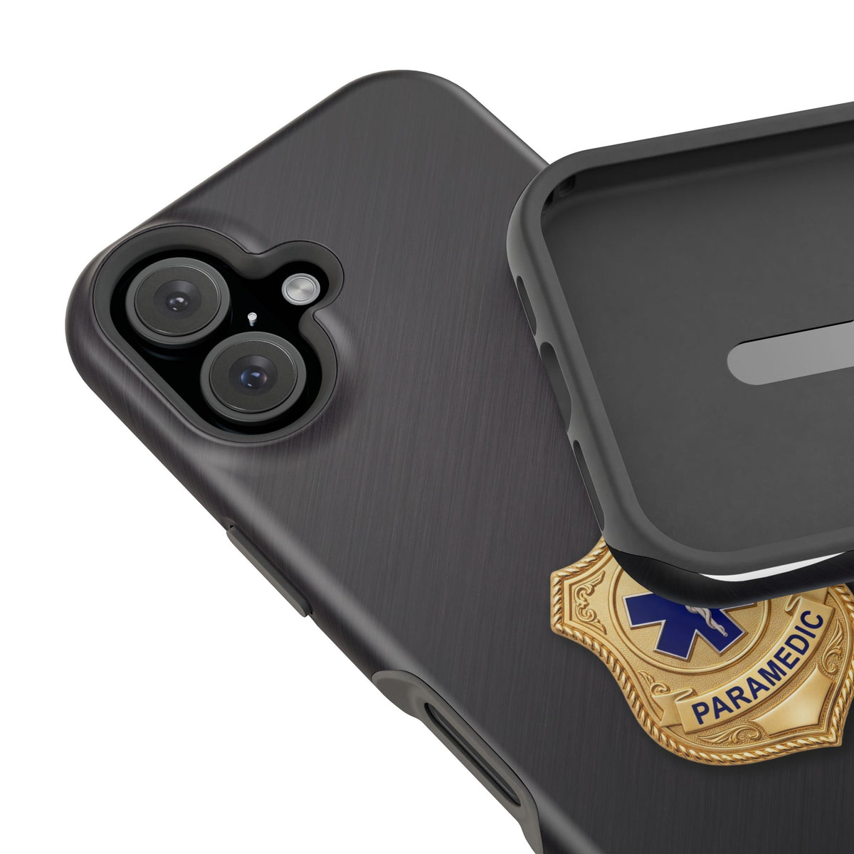 Gold Paramedic Badge Phone Case — Magnetic Wireless Charging Cover