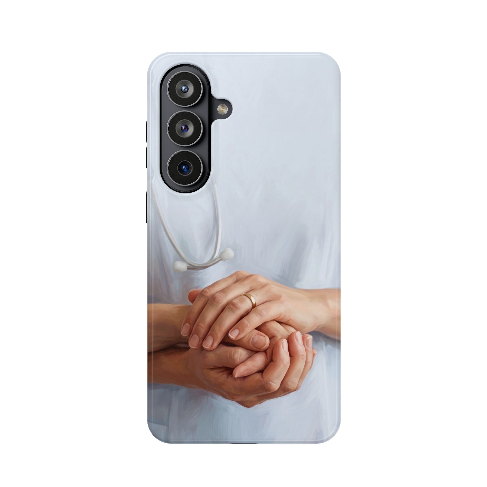 Impact-Resistant Phone Case — Caring Hands Wireless Charging Cover