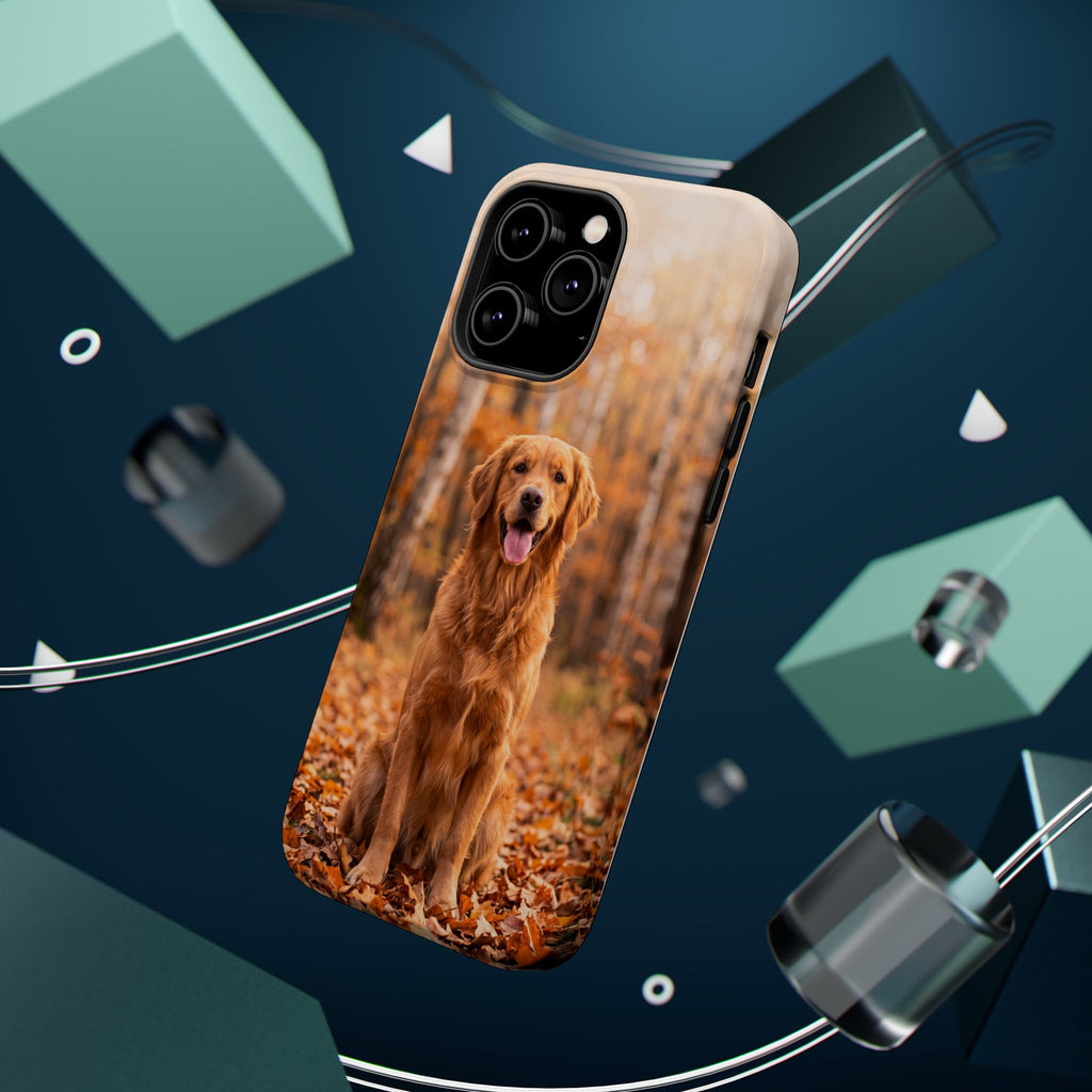 Autumn Golden Retriever Phone Case — Impact-Resistant Wireless Charging Cover