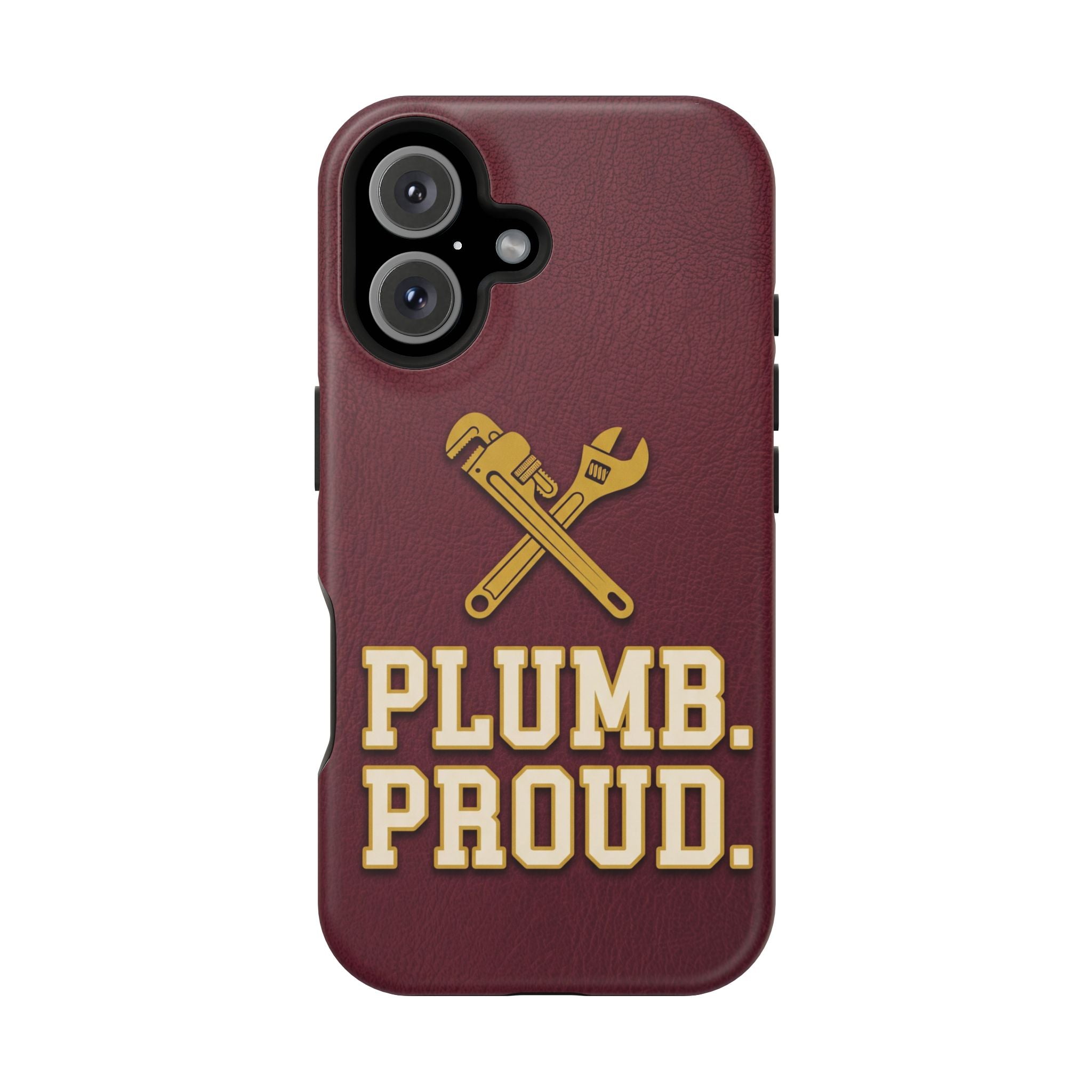 Plumb. Proud. Phone Case — Crossed Wrenches Wireless Charging Cover