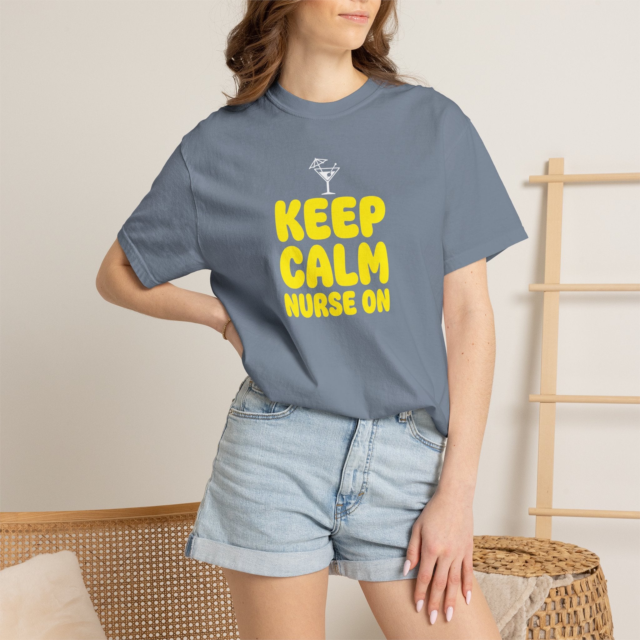 Nurse T-Shirt - "Keep Calm Nurse On" Funny Nursing Quote Unisex Tee, Nurse Appreciation Gift