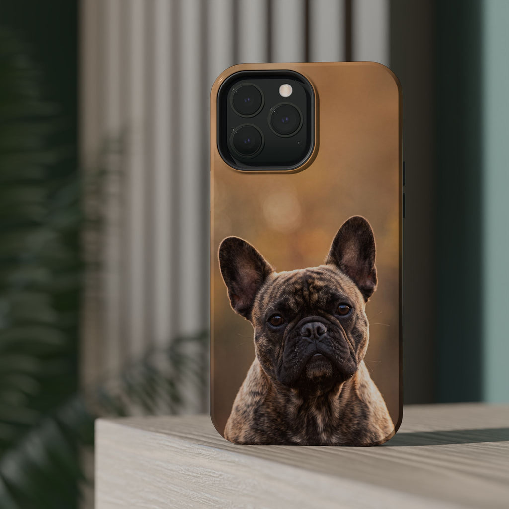 Brindle French Bulldog Phone Case — Impact-Resistant Wireless Charging Cover