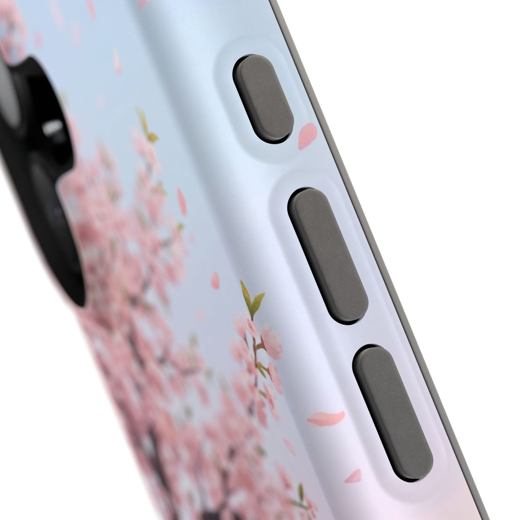Personalized Dachshund Cherry Blossom Phone Case — Wireless Charging Cover