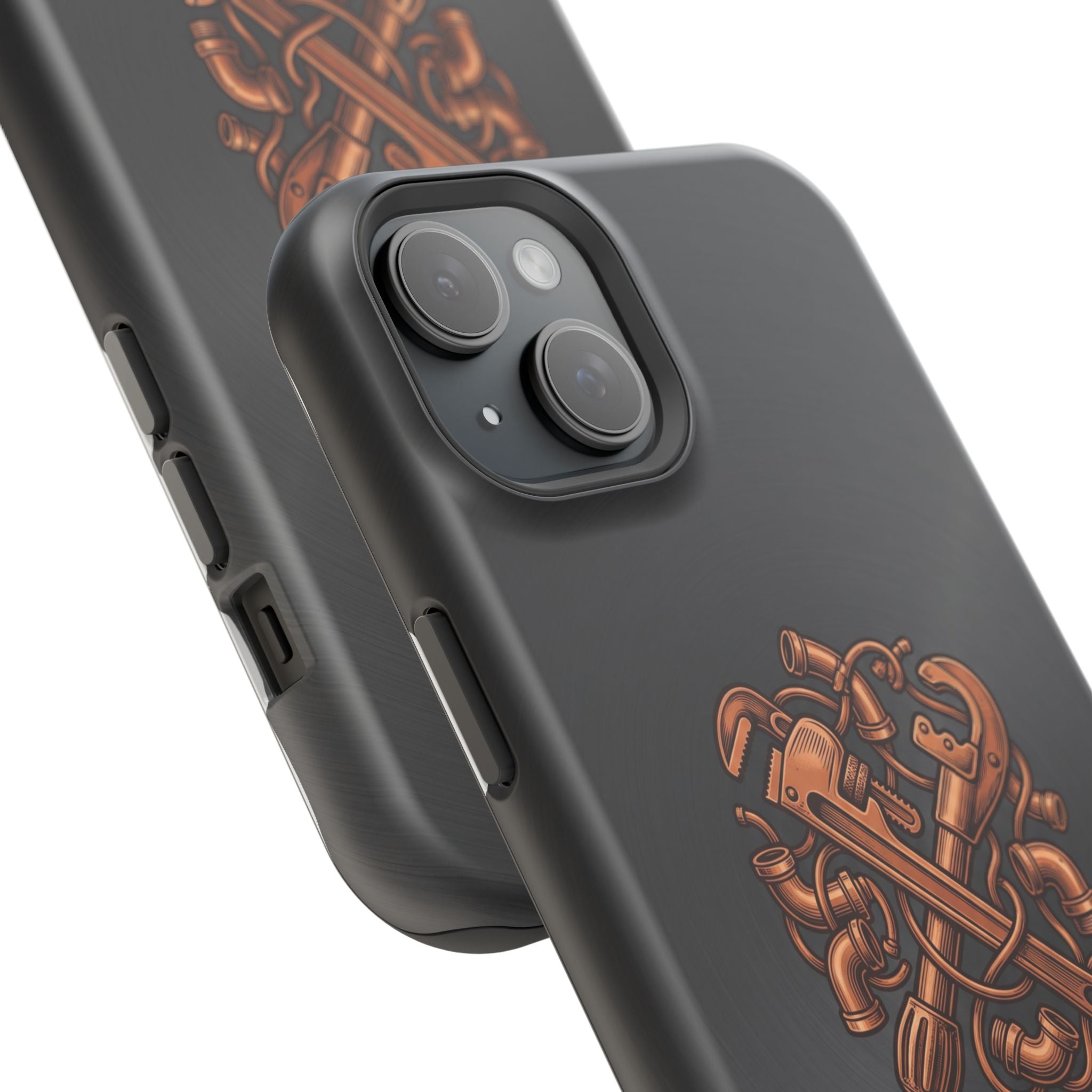 Crafted to Last Phone Case — Crossed Wrenches Wireless Charging Cover