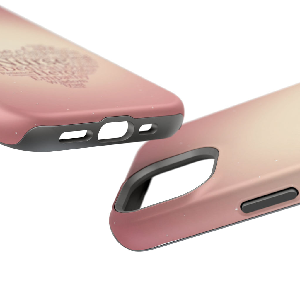 Nurse Heart Word Art Phone Case — Impact-Resistant Wireless Charging Cover