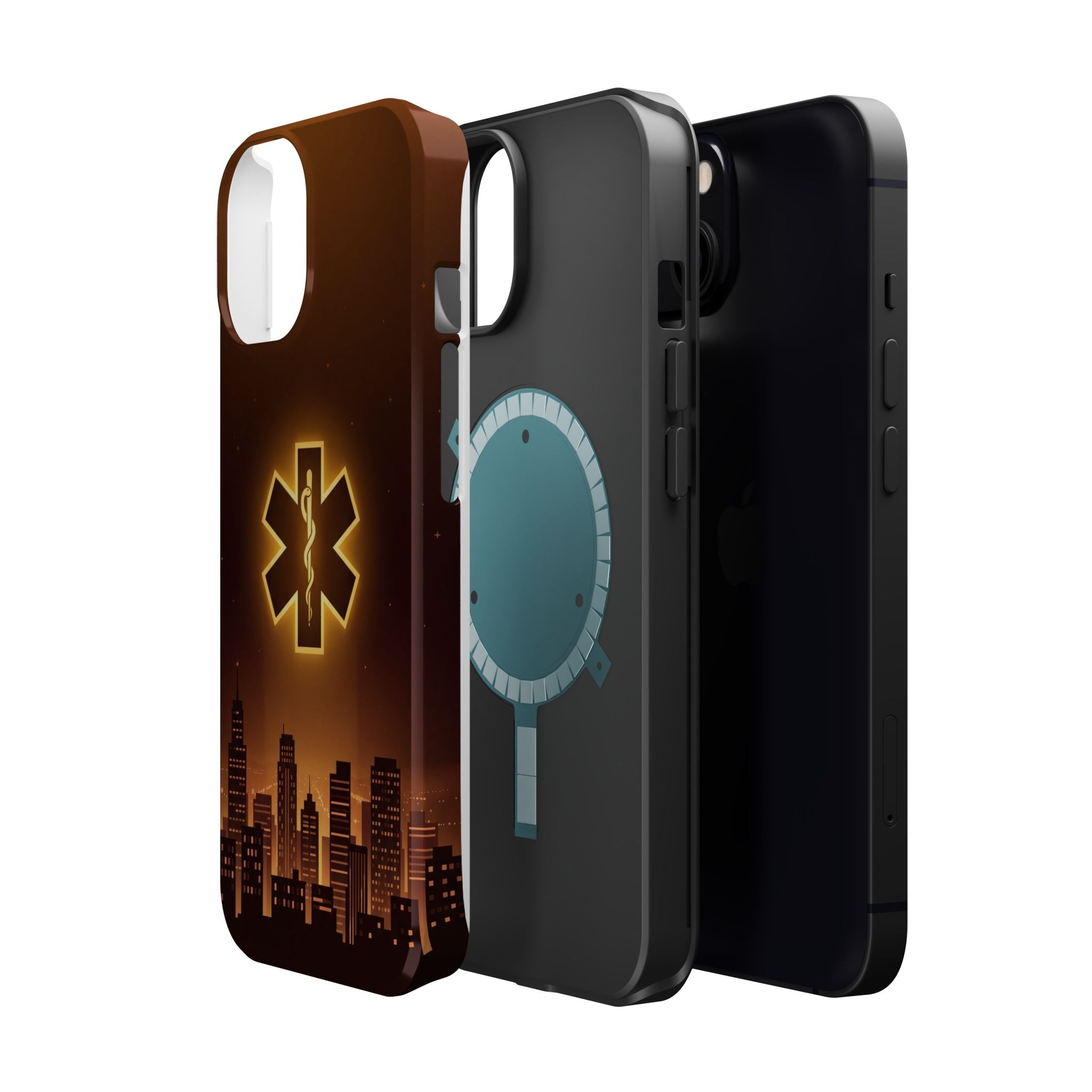 Paramedic/EMT Skyline Phone Case — Magnetic Wireless Charging Cover