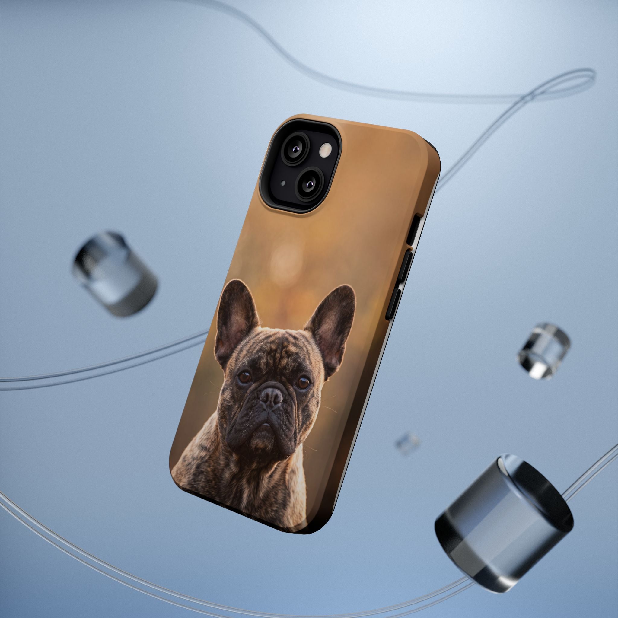 Brindle French Bulldog Phone Case — Impact-Resistant Wireless Charging Cover